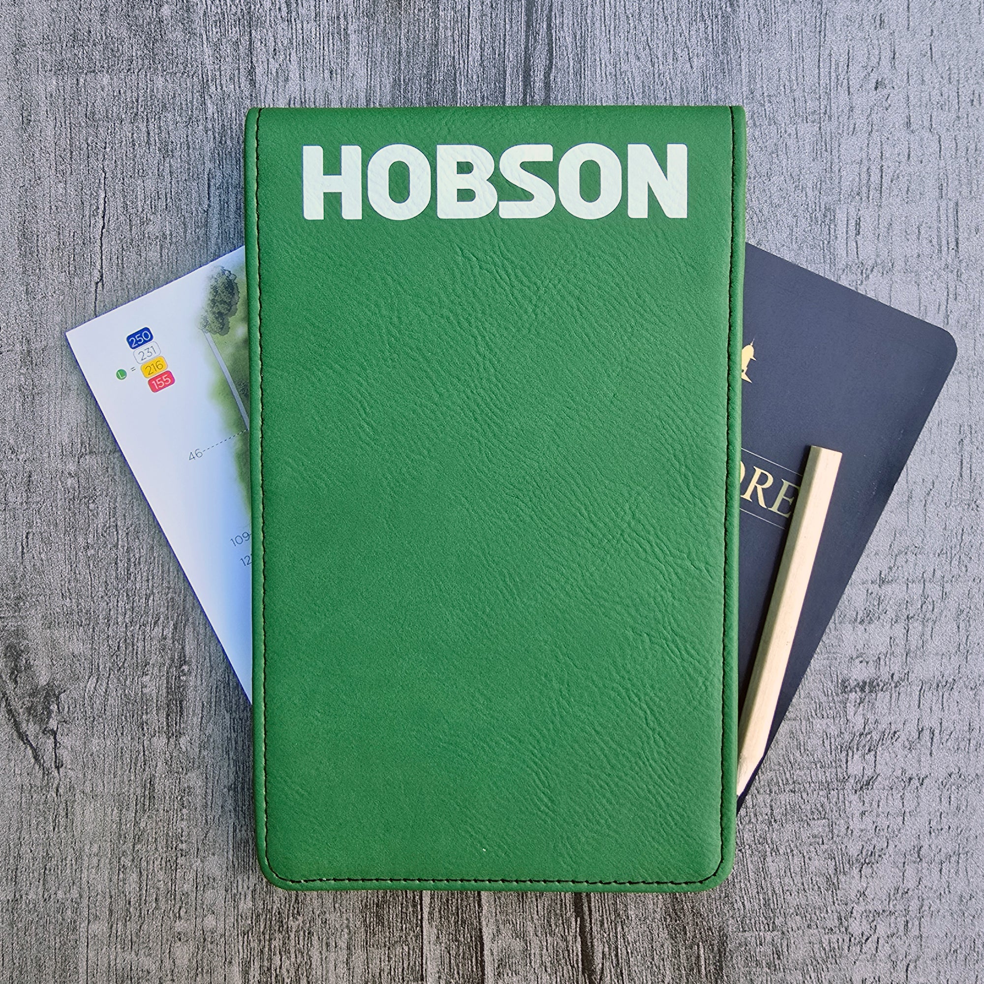 Masters Green Scorecard & Yardage Book Holder - Name Only