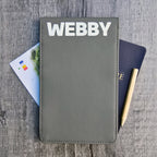 Grey Scorecard & Yardage Book Holder - Name Only