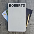 White Scorecard & Yardage Book Holder - Name Only