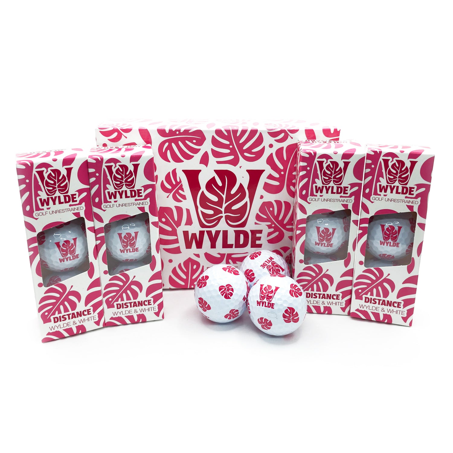 Wylde Distance Pink Golf Balls - 12 Pack