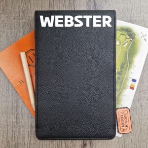 Black Scorecard Holder with Name