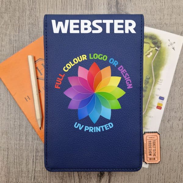 Blue Scorecard Holder with Name & Logo