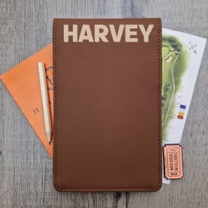 Dark Brown Scorecard Holder with Name