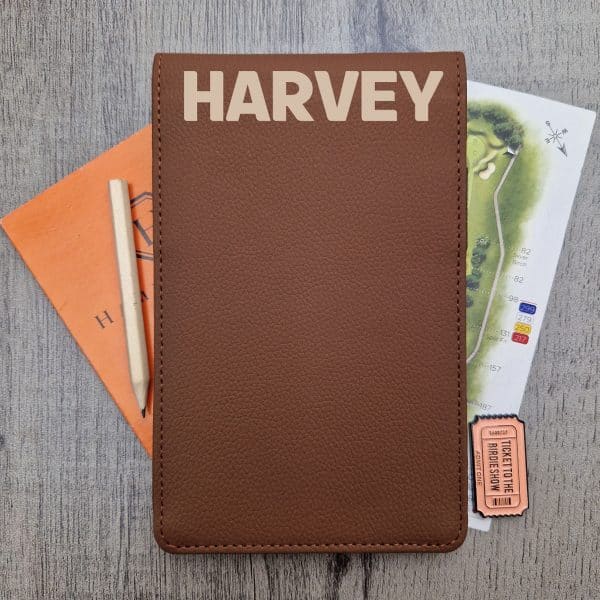 Dark Brown Scorecard Holder with Name