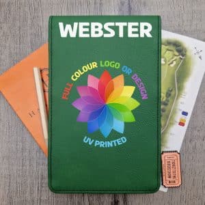 Green Scorecard Holder with Name & Logo
