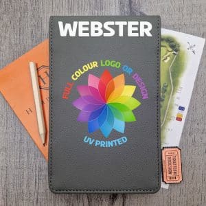 Grey Scorecard Holder with Name & Logo