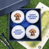 Personalised Golf Balls x 4 with Gift Box - Photos, logos and text.
