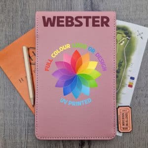 Pink Scorecard Holder with Name & Logo