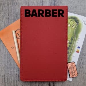 Red Scorecard Holder with Name