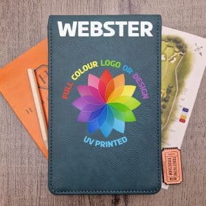 Teal Scorecard Holder with Name & Logo