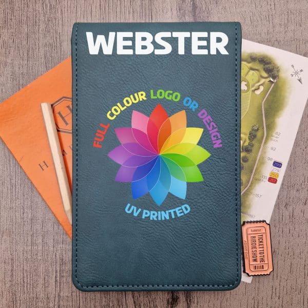 Teal Scorecard Holder with Name & Logo