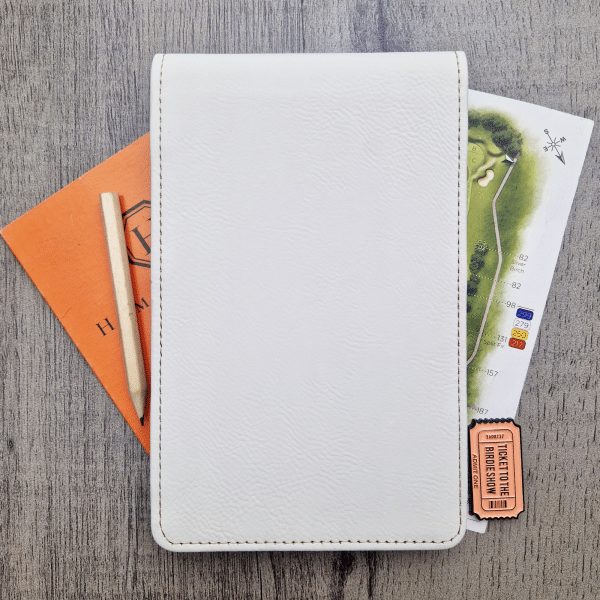 White Scorecard Holder with Name & Logo - Image 5